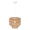 Hello Honey® 15.25" Natural Boho Handwoven Paper Rope & Metal Ceiling Pendant Lamp
